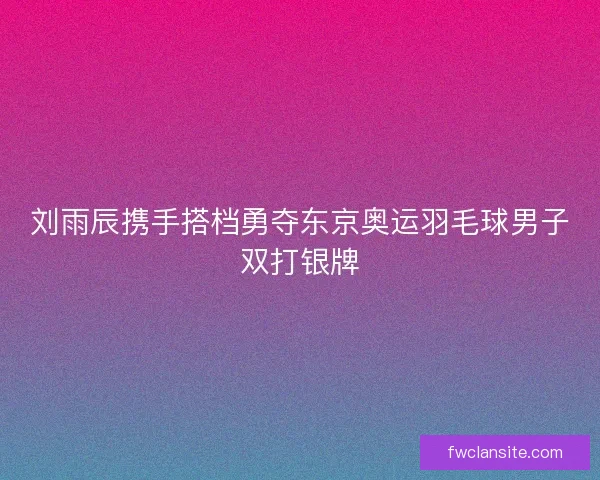 刘雨辰携手搭档勇夺东京奥运羽毛球男子双打银牌